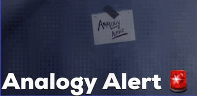Man Standing In Front Of Analog Alert Sign GIF
