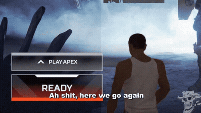 Man Standing In Front Of Apex Play Screen GIF