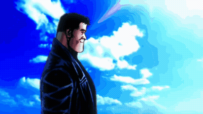 Man Standing In Front Of Blue Sky With Clouds GIF