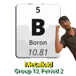 Man Standing In Front Of Boron Sign Sticker