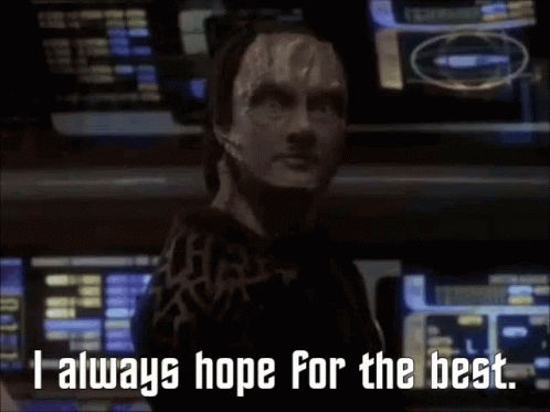 Man Standing In Front Of Computer Screen Has Taught Me To Expect The Worst GIF