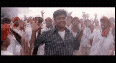Man Standing In Front Of Crowd GIF