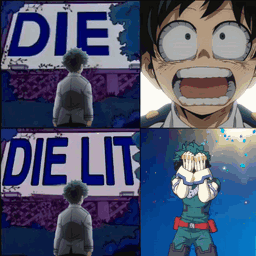 Man Standing In Front Of Die Die Lit Sign GIF