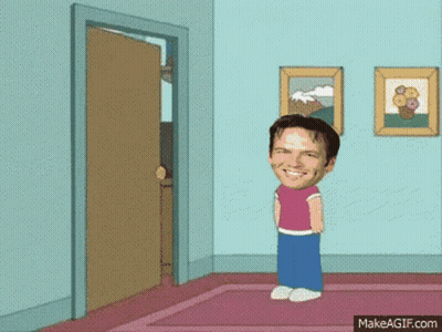 Man Standing In Front Of Door GIF