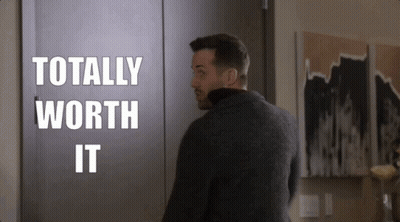 Man Standing In Front Of Door Totally Worth It GIF