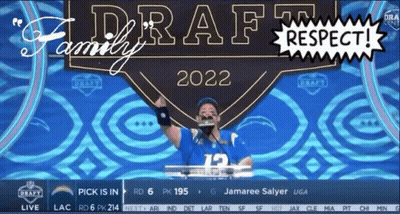 Man Standing In Front Of Draft 2022 Sign GIF