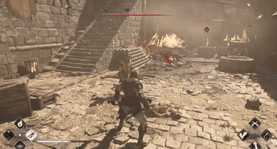 Man Standing In Front Of Fire GIF
