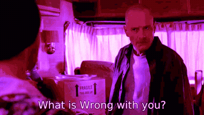 Man Standing In Front Of Fragile Box Asking What Is Wrong With You GIF