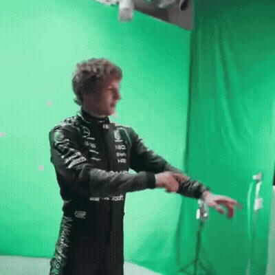 Man Standing In Front Of Green Screen GIF