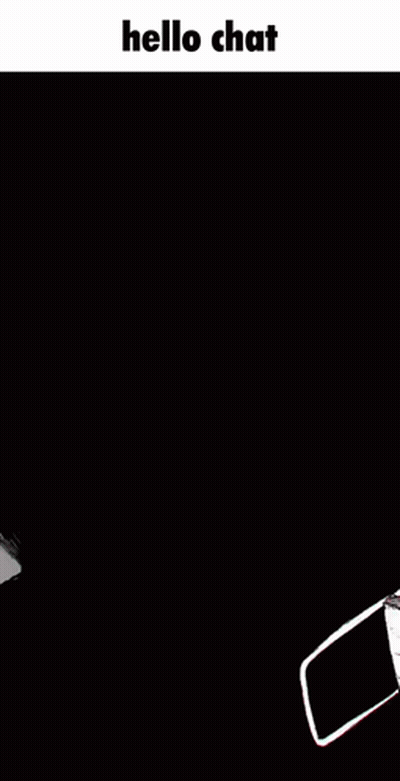 Man Standing In Front Of Hello Chat Door GIF