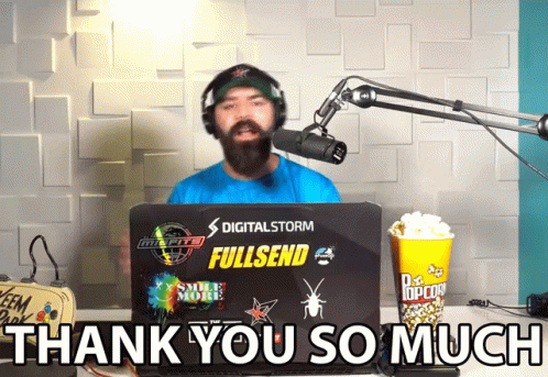 Man Standing In Front Of Laptop Saying Fullsend GIF