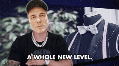 Man Standing In Front Of Mannequin Saying A Whole New Level GIF