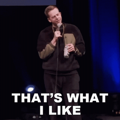 Man Standing In Front Of Microphone Saying What I Like GIF