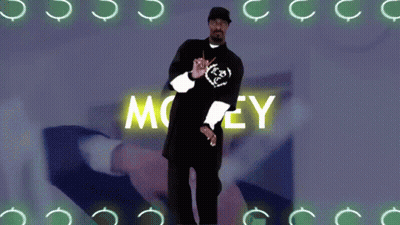 Man Standing In Front Of Money Sign GIF