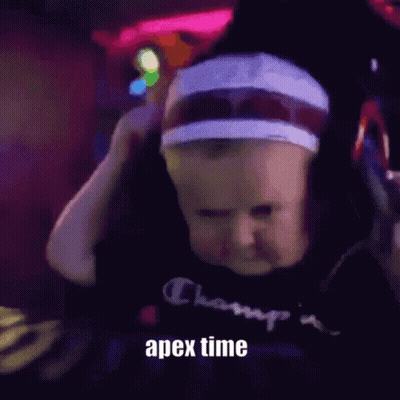 Man Standing In Front Of Play Apex Screen GIF