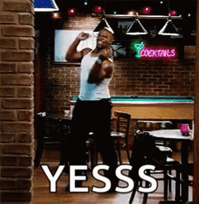 Man Standing In Front Of Pool Table Saying Yesss GIF