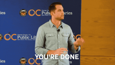 Man Standing In Front Of Public Library GIF