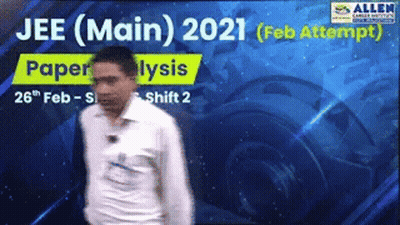 Man Standing In Front Of Screen Saying JEE (Main) 2021 (Feb Attempt) GIF