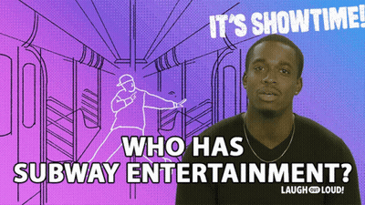 Man Standing In Front Of Showtime Poster GIF