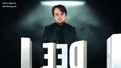 Man Standing In Front Of Sign Saying Def GIF