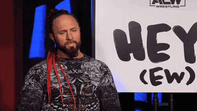 Man Standing In Front Of Sign Saying Hey GIF