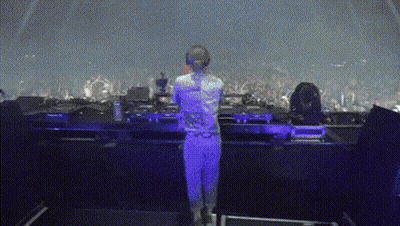 Man Standing In Front Of Stage With Microphone GIF