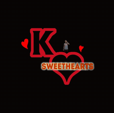 Man Standing In Front Of Sweethearts Logo GIF