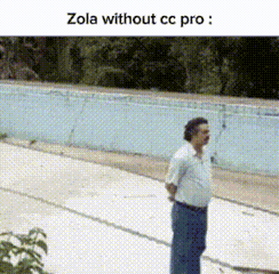Man Standing In Front Of Swimming Pool Saying Zola Without CC Pro GIF