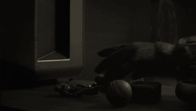 Man Standing In Front Of TV Emergency Message GIF