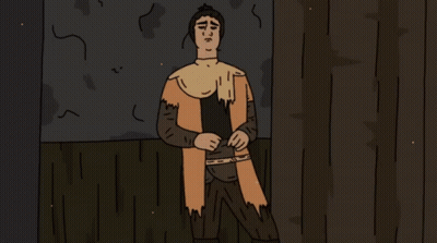 Man Standing In Front Of Wall GIF