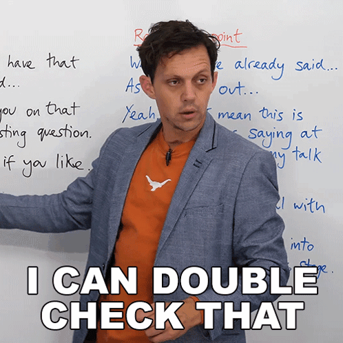 Man Standing In Front Of White Board I Can Double Check That GIF