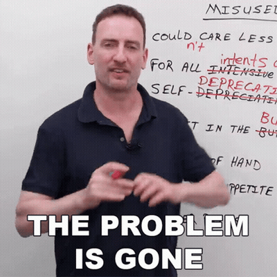 Man Standing In Front Of Whiteboard Saying Misused GIF