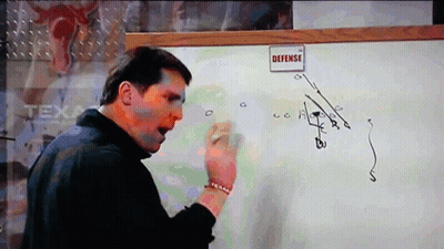 Man Standing In Front Of Whiteboard With Defense Sign GIF