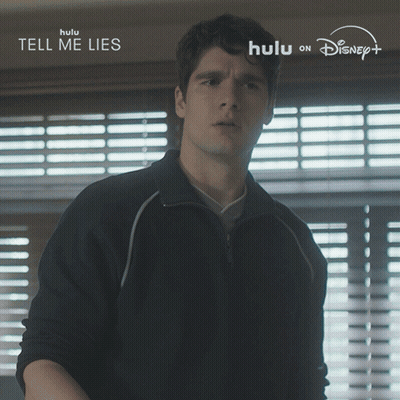Man Standing In Front Of Window Saying Tell Me Lies GIF
