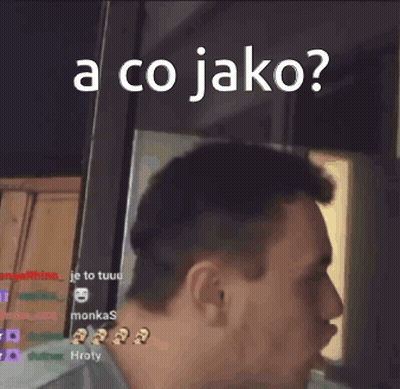 Man Standing In Front Of Window With Words A Co Jako GIF