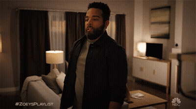 Man Standing In Living Room #ZoeysPlaylist GIF