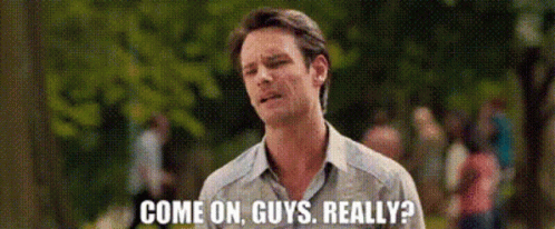 Man Standing In Park Come On Guys Really GIF