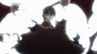 Man Standing In Pile Of Dirt In Dark Room GIF