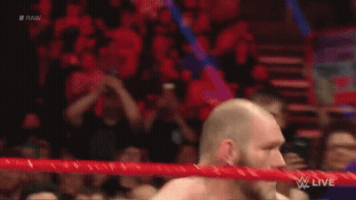 Man Standing In Wrestling Ring With Crowd GIF