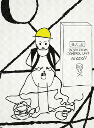 Man Standing Next To Box Saying BCU GIF