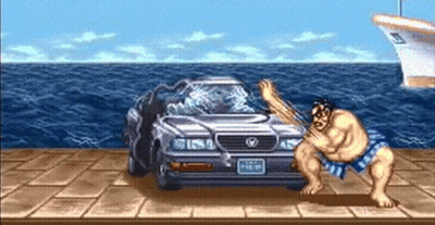 Man Standing Next To Car In Video Game GIF