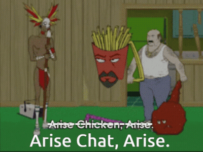 Man Standing Next To French Fries GIF