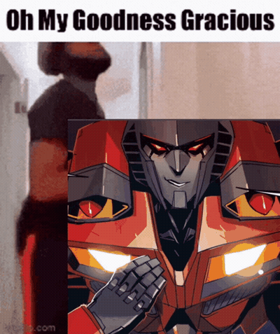 Man Standing Next To Robot Oh My Goodness Gracious GIF