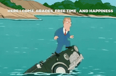 Man Standing On Car In Water GIF