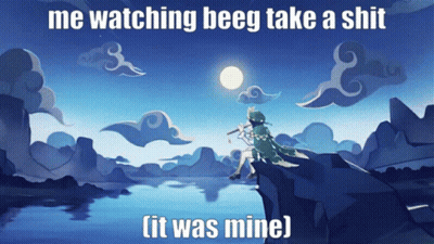 Man Standing on Cliff Me Watching Beeg Take a Shit