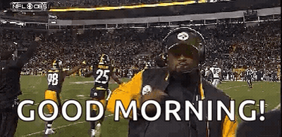 Man Standing On Football Field With Microphone GIF