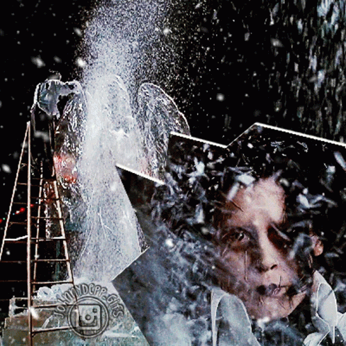 Man Standing On Ladder Soundscapes GIF