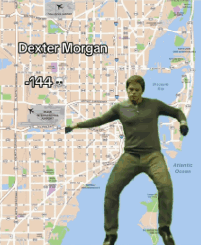 Man Standing On Map Dexter Morgan GIF