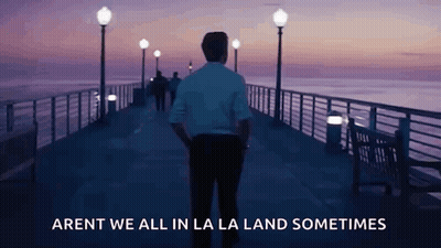 Man Standing On Pier Hands In Pockets La La Land Quote GIF