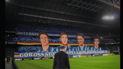 Man Standing On Soccer Field GIF